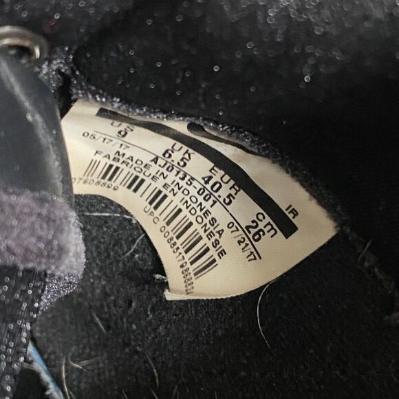 Nike men All black court, silver black reflector, black bike sign leather casual main image 6